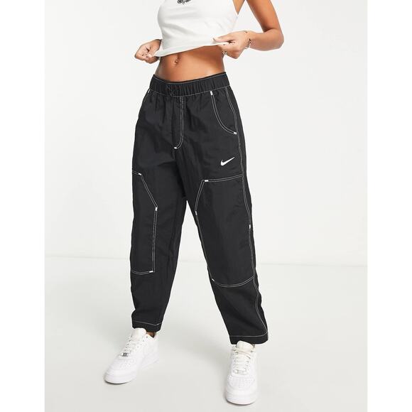 Nike Women’s XXL Sportswear Swoosh Baggy Track Pants Sporty Gorpcore Blokecore - Picture 1 of 13